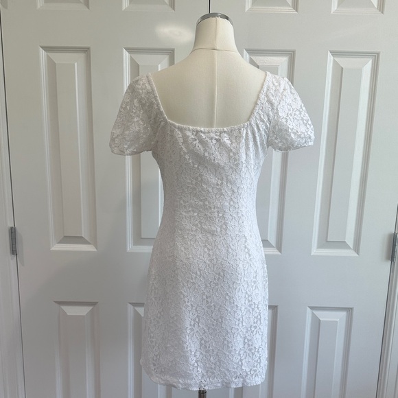 Abercrombie & Fitch White Lace Button-Down Mini Dress Size S - Picture 8 of 13